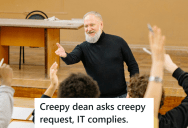 Dean Wanted All Females In His Class, So The IT Teacher Complied And Programmed His Computer To Register Only Elderly Students