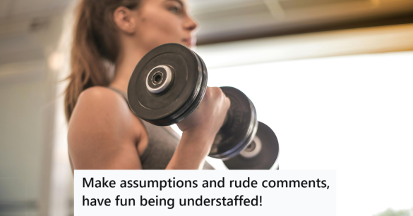 woman lifting weights