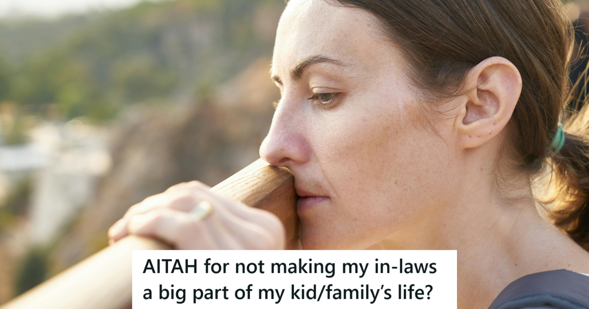 Woman looking over a fence