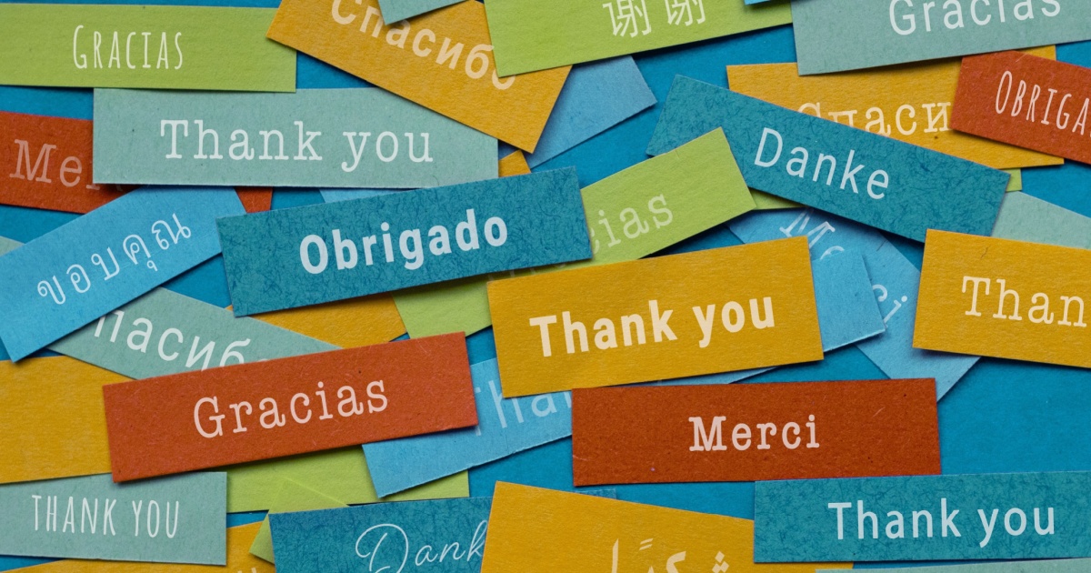 Thank you in many languages