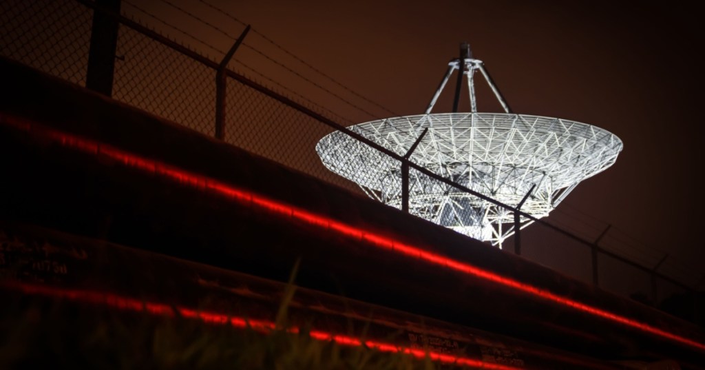 Lasers with satellite dish
