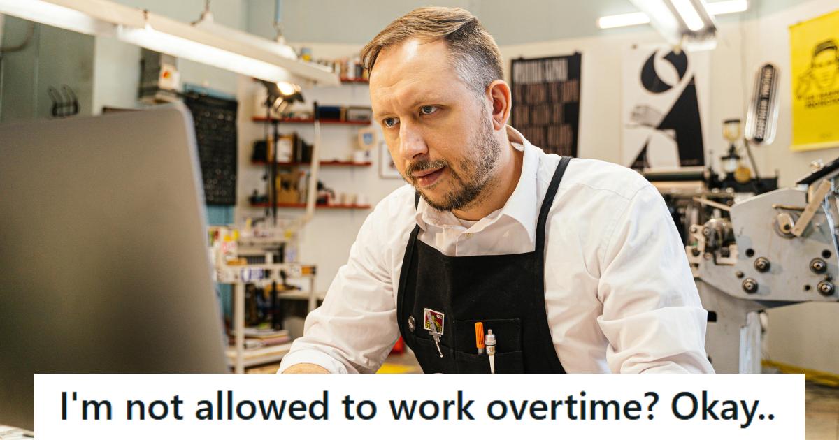 Man speaking with his boss about not getting overtime