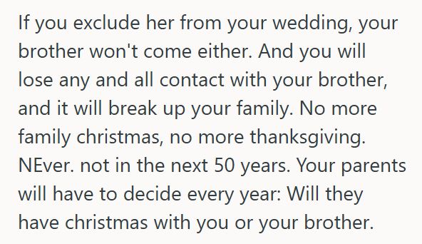 Not Invited 1 Her Brother’s Fiancée Made Some Disrespectful Comments, So This Bride To Be Told Her She’s Not Welcome At Her Wedding