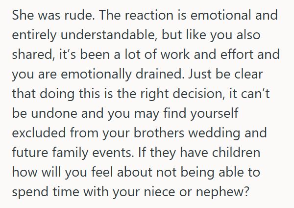 Not Invited Her Brother’s Fiancée Made Some Disrespectful Comments, So This Bride To Be Told Her She’s Not Welcome At Her Wedding