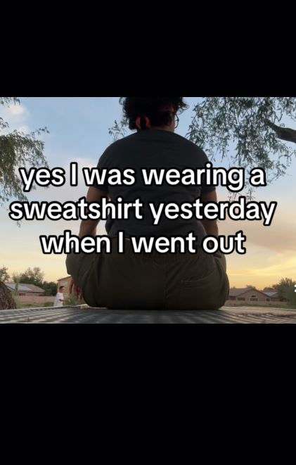 Awkward woman talking at the park