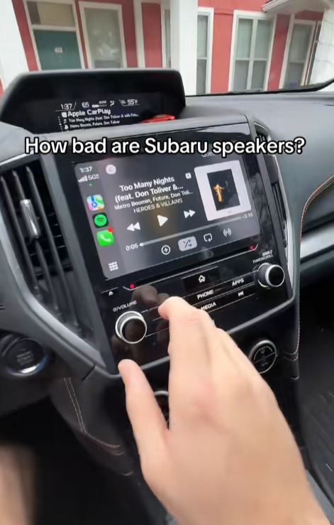 Playing a song in the car