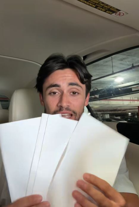 Man in the car talking about stalker