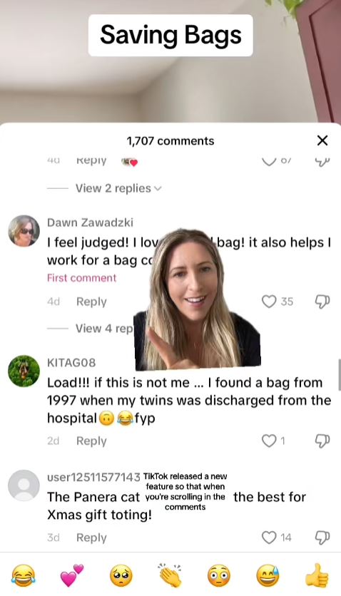 Blond woman explaining TikTok