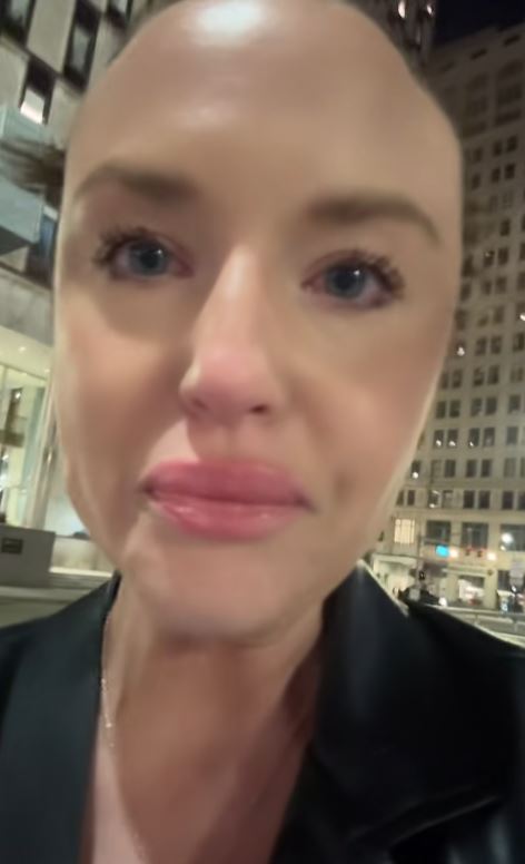 Woman talking to camera