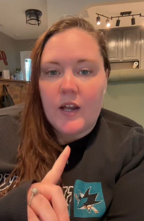 Woman talking to TikTok