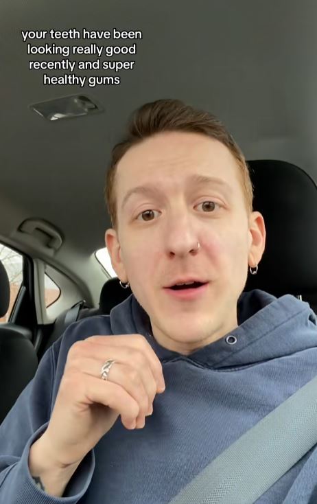 Man in car after dentist appointment