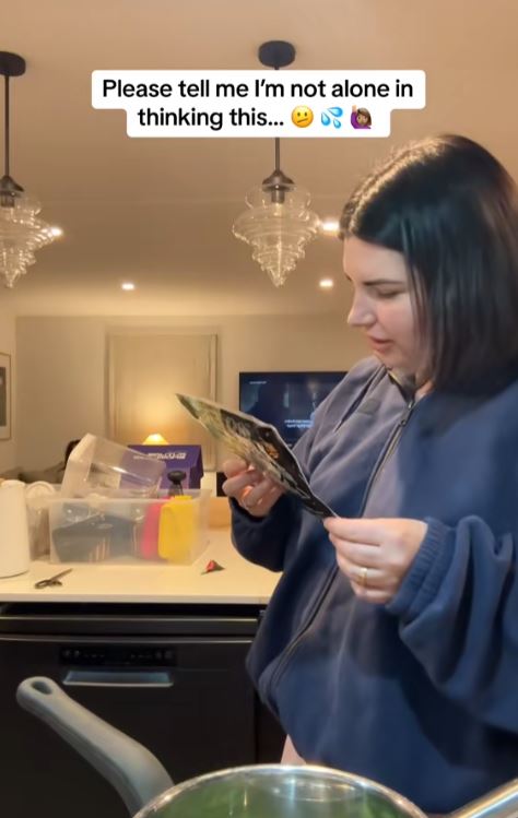 Woman reading instructions