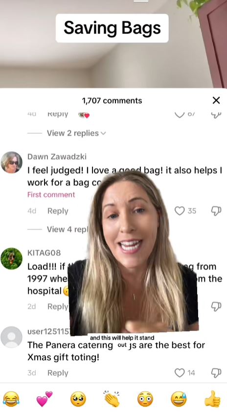 Woman giving tips on TikTok