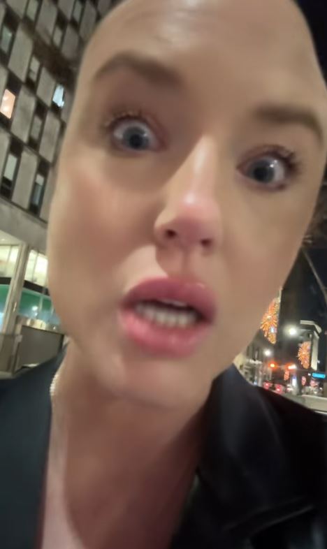 Woman talking to camera