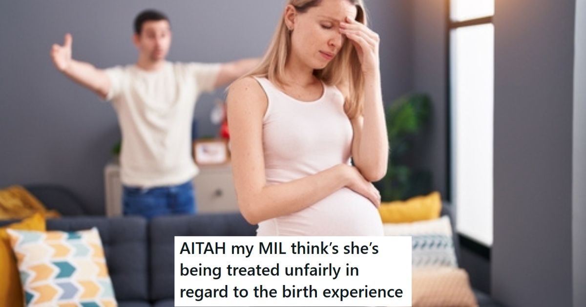 Upset pregnant mom