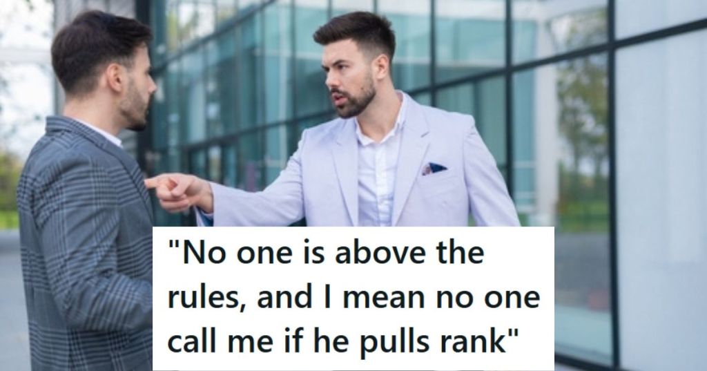 Angry CEO and employee