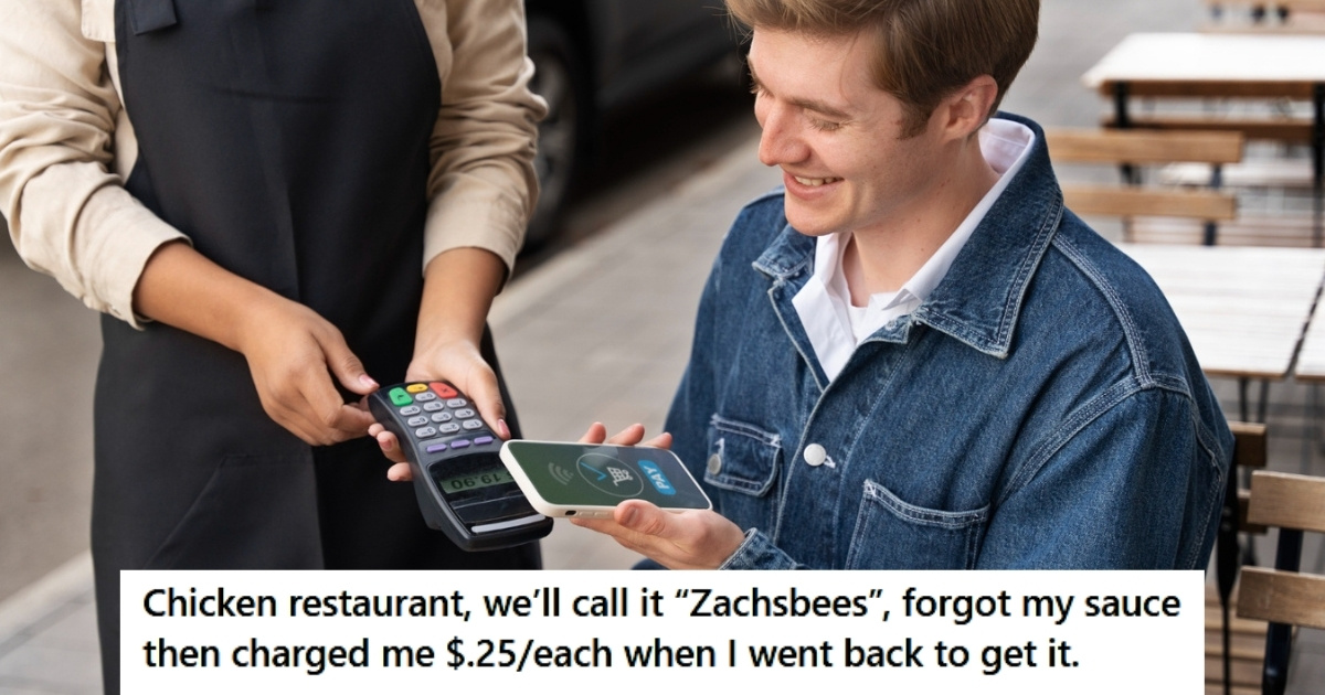 Man paying using credit card machine