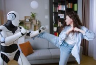 Chinese Robotics Event Features Bipedal Robots Engaged In A Wildly Entertaining Kickboxing Tournament