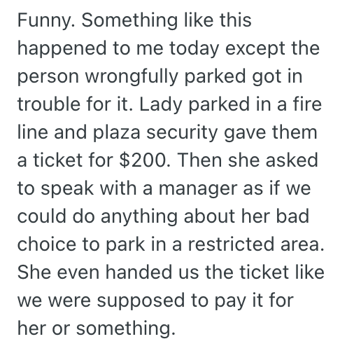 Screenshot 2025 08 01 at 2.18.48 PM Woman Was Tired Of People Parking Illegally In The Fire Lane, But Despite Their Rudeness, She Chose Patience Over Payback