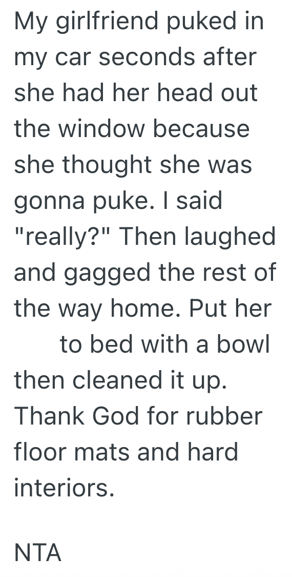 Screenshot 2025 08 03 at 1.03.20 PM She Sneezed In Her Boyfriends Car While She Had A Nosebleed, And Now He Wont Speak To Her