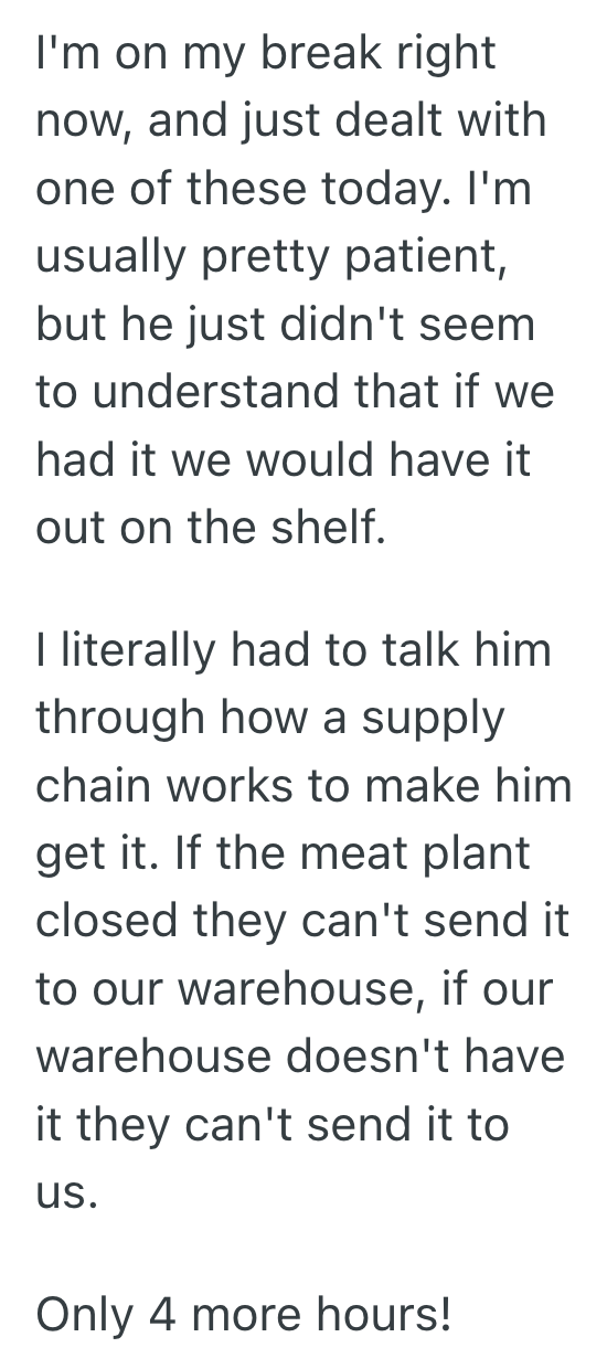 Screenshot 2025 08 03 at 2.01.28 PM Employee Told A Customer An Item Was Sold Out, But The Customer Turned Their Explanation Into An Endless Debate