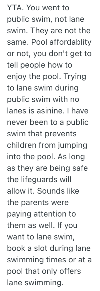 Screenshot 2025 08 03 at 7.59.09 AM Kids At A Public Pool Kept Interrupting Their Lap Swimming, So They Sounded Off On The Lifeguard And Parents