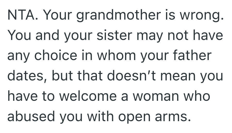 Screenshot 2025 08 04 at 10.18.27 AM She Doesnt Want Her Dads Girlfriend To Control Her If They Get Back Together, But Grandma Thinks Thats Unreasonable