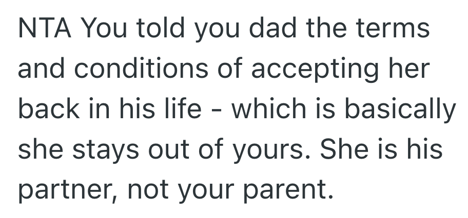 Screenshot 2025 08 04 at 10.19.01 AM She Doesnt Want Her Dads Girlfriend To Control Her If They Get Back Together, But Grandma Thinks Thats Unreasonable