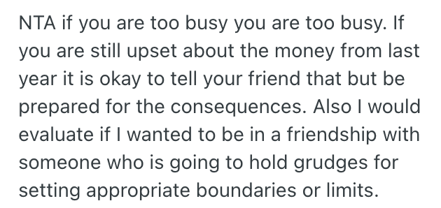 Screenshot 2025 08 04 at 6.55.28 PM 1 Her Friend Owes Her Money And Snubbed Her Dinner Invite, But Shes Still Expecting Her To Plan Her Birthday Party For Her