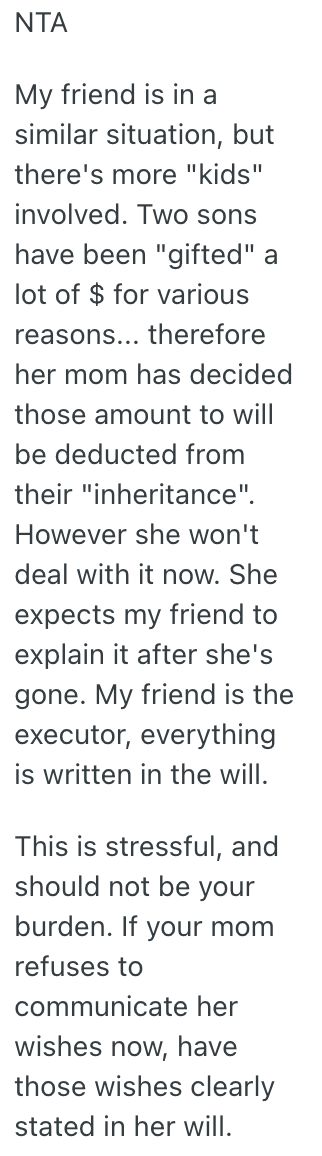 Screenshot 2025 08 05 at 5.19.02 PM Mom Expects Them To Deal With Their Brothers Part Of Her Will After Shes Gone, But They Dont Want To Deal With It