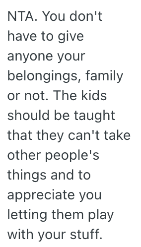 Screenshot 2025 08 07 at 12.16.24 PM Her Sister in Law Wants Her To Give Her Kids Some Of Her Prized Vintage Toys, But She Wont Do It