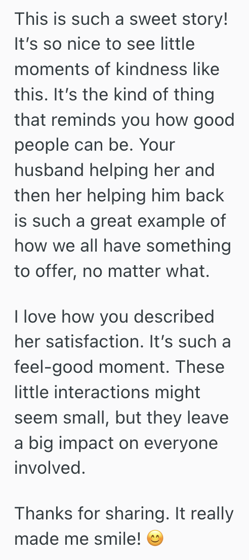 Screenshot 2025 08 07 at 5.43.59 PM Her Tall Husband Stretched To Help A Petite Stranger Grab An Item From The Highest Shelf, And Then She Crouched Lower To Help Him Reach Something From The Lowest Shelf