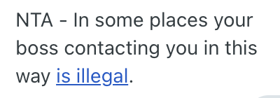 Screenshot 2025 08 07 at 5.58.51 PM Employee Is Sick And Tired Of Her Boss Constantly Contacting Her, But Her Mom Is Pushing Her To Be More Available