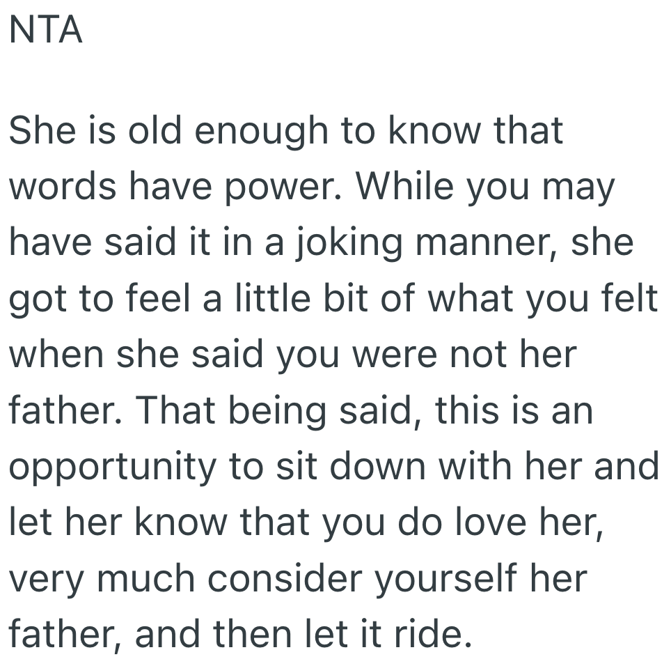 Screenshot 2025 08 08 at 2.54.19 PM His 15 Year Old Step Daughter Decided To Mouths, So He Couldnt Resist A Bad Dad Joke In Retort
