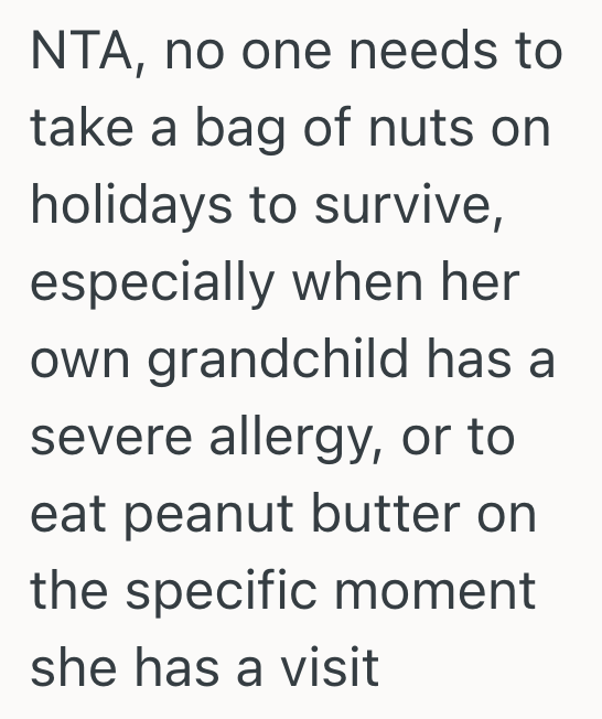 Screenshot 2025 08 09 at 4.04.46 PM Mom Wont Stop Eating Nuts Around Her Allergic Granddaughter, And The Girls Mother Is Furious