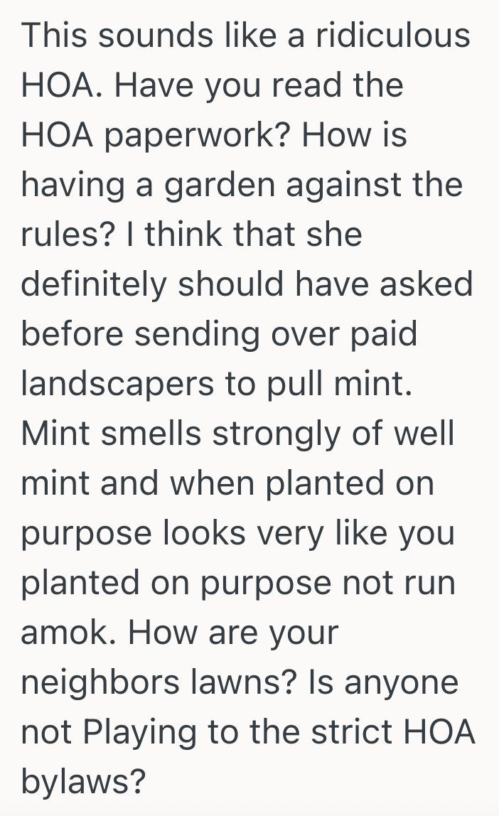 Screenshot 2025 08 10 at 6.06.30 PM HOA Hires Landscaping Crew To Dig Up A Herb And Vegetable Garden, And They Expect The Homeowner To Pay The Bill
