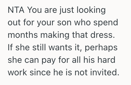 Screenshot 2025 08 10 at 7.35.50 PM He Designed His Aunts Wedding Dress, But He Wasnt Invited To The Wedding Since Hes A Teenager And Its An Adults Only Wedding