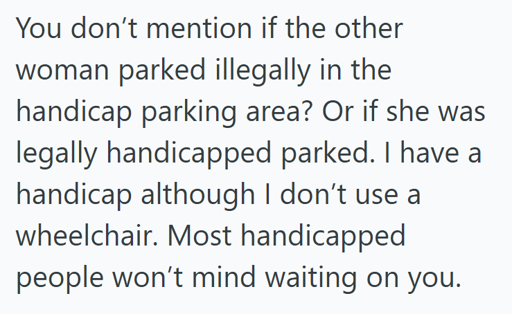 Screenshot 2025 08 12 172319 Woman Needed To Park In A Handicapped Parking Spot To Help Her Grandma, But Someone Else Took The Last One