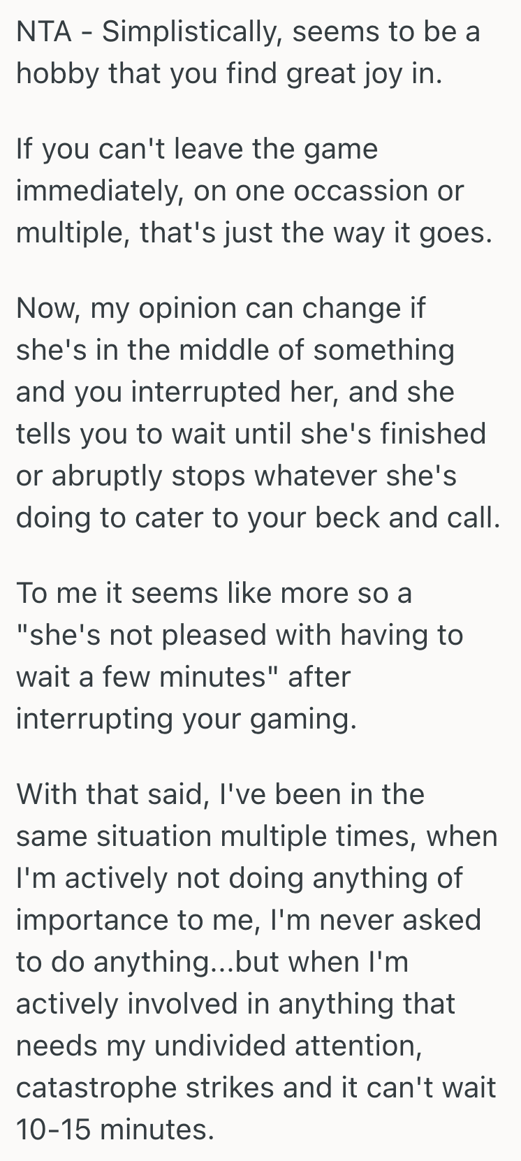 Screenshot 2025 08 12 at 12.50.00 PM He Asked For Five More Minutes To Finish His Video Game, So His Wife Spent The Rest Of The Night In A Bad Mood