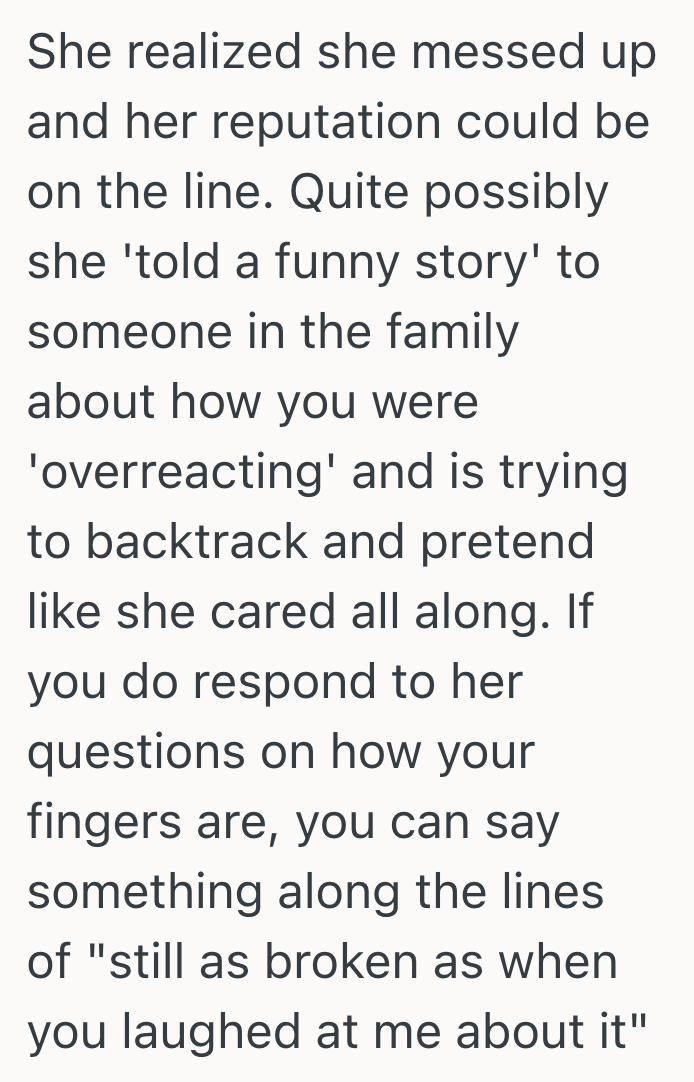 Screenshot 2025 08 14 at 7.36.24 PM Mom Doesnt Believe Her College Aged Child Really Broke Her Fingers, But The Student Goes To Urgent Care Anyway