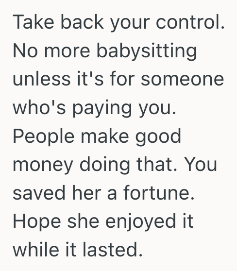 Screenshot 2025 08 15 at 11.17.17 AM Her Sister Insulted Her Job While Asking For Babysitting Help, So She Canceled And Left Her Sister Scrambling For A Last Minute Solution