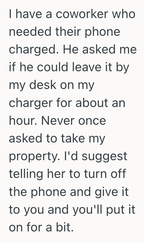 Screenshot 2025 08 15 at 11.49.17 AM Her Coworker Kept Forgetting To Return Her Charger, But When She Finally Refused To Lend It Again, The Rest Of The Office Started Calling Her Petty