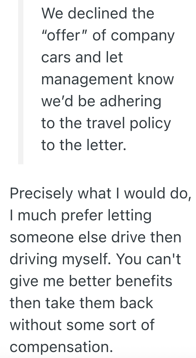 Screenshot 2025 08 15 at 9.49.13 AM Company Takes Away Employees Company Cars, So The Employees Take Full Advantage Of The Travel Policy