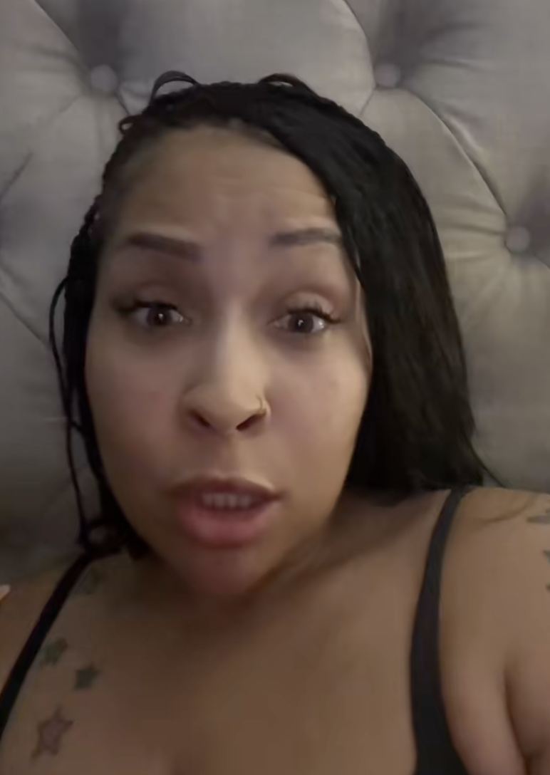 woman talking to tiktok viewers