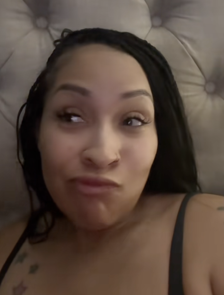 woman talking about a trip to jamaica