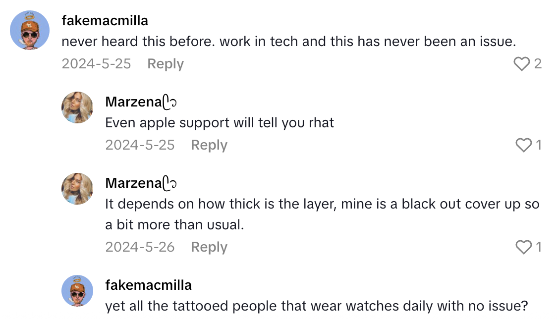 Screenshot 2025 08 16 at 10.38.55 AM A Cosmetic Nurse Removed A Mans Wrist Tattoo So His Apple Watch Would Work