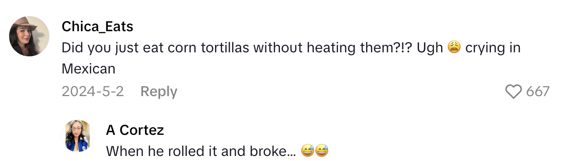 Screenshot 2025 08 16 at 3.48.50 PM A Health Expert Talked About The Differences Between Flour And Corn Tortillas