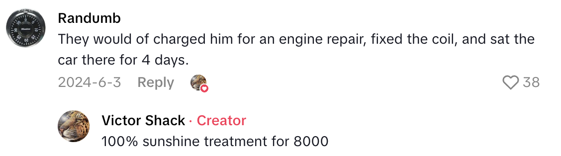 Screenshot 2025 08 16 at 3.53.12 PM A Lexus Dealership Tried To Convince A Customer They Needed A New Engine, But This Mechanic Said They Only Needed A $200 Coil