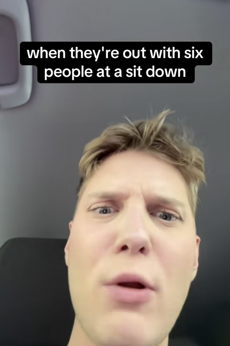 man talking to tiktok viewers