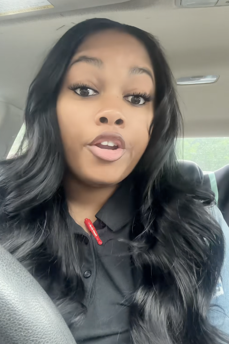 woman talking to a camera